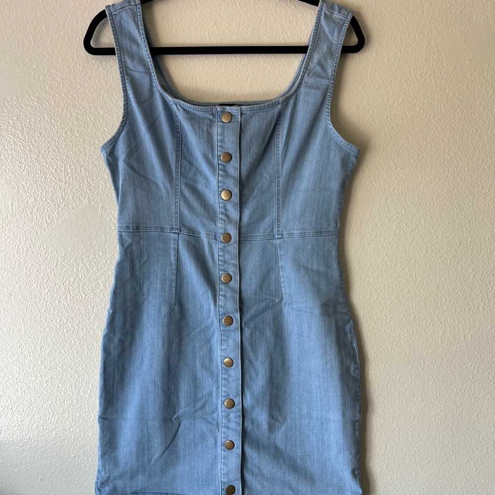 Denim mini dress